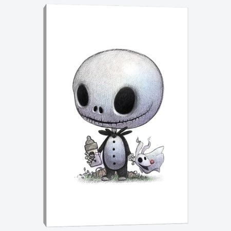 Baby Jack Skellington Canvas Print #WTY57} by Will Terry Canvas Art