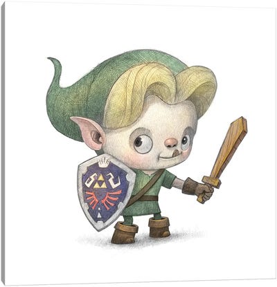 Baby Link Canvas Art Print - Limited Edition Video Game Art