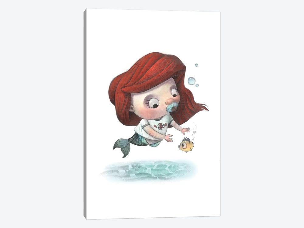 Baby Little Mermaid by Will Terry 1-piece Canvas Artwork