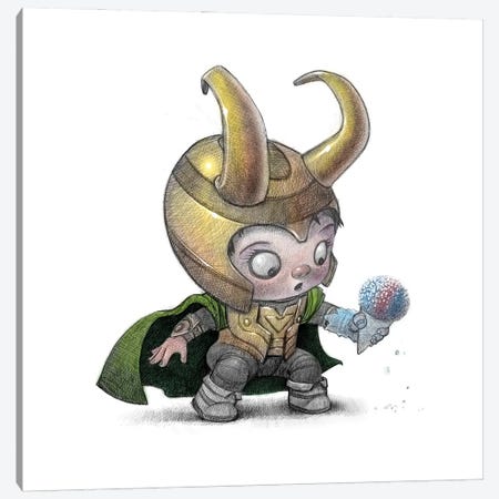 Baby Loki Canvas Print #WTY64} by Will Terry Art Print