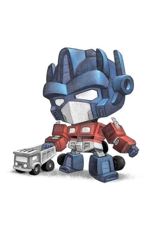 Baby Optimus Prime by Will Terry wall art