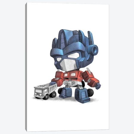 Baby Optimus Prime Canvas Print #WTY78} by Will Terry Canvas Art Print
