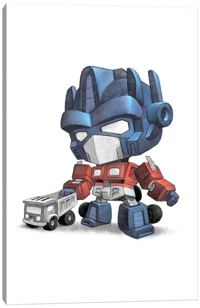 Baby Optimus Prime Canvas Art Print - Transformers