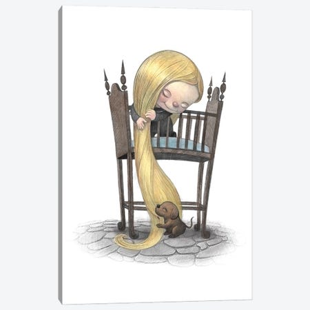 Baby Rapunzel Canvas Print #WTY81} by Will Terry Canvas Art