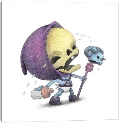 Baby Skeletor Canvas Art Print - Skeletor