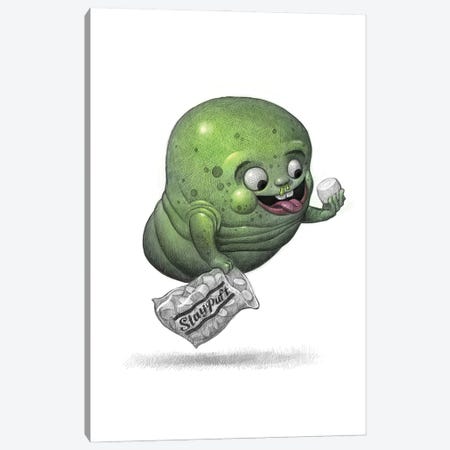 Baby Slimer Canvas Print #WTY91} by Will Terry Art Print