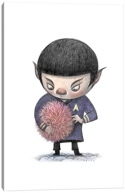 Baby Spock Canvas Art Print - Sci-Fi & Fantasy TV Show Art