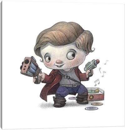 Baby StarLord Canvas Art Print - Guardians Of The Galaxy