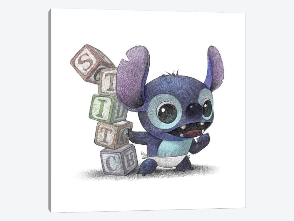 Baby Stitch by Will Terry 1-piece Canvas Wall Art