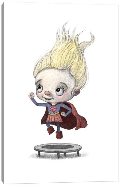 Baby Supergirl Canvas Art Print - Supergirl