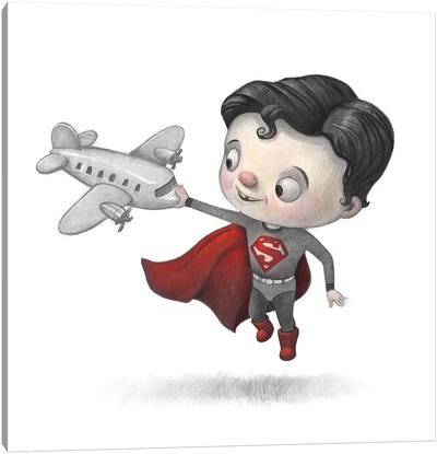 Baby Superman Canvas Art Print - Superman