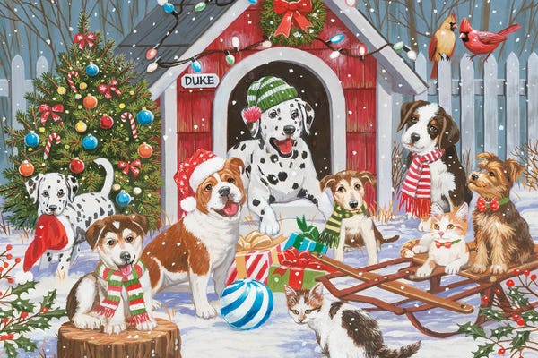 Christmas Animals: Christmas At Dukes House by William Vanderdasson