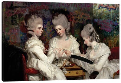 The Ladies Waldegrave Canvas Art Print - Wilhem von Kalisz