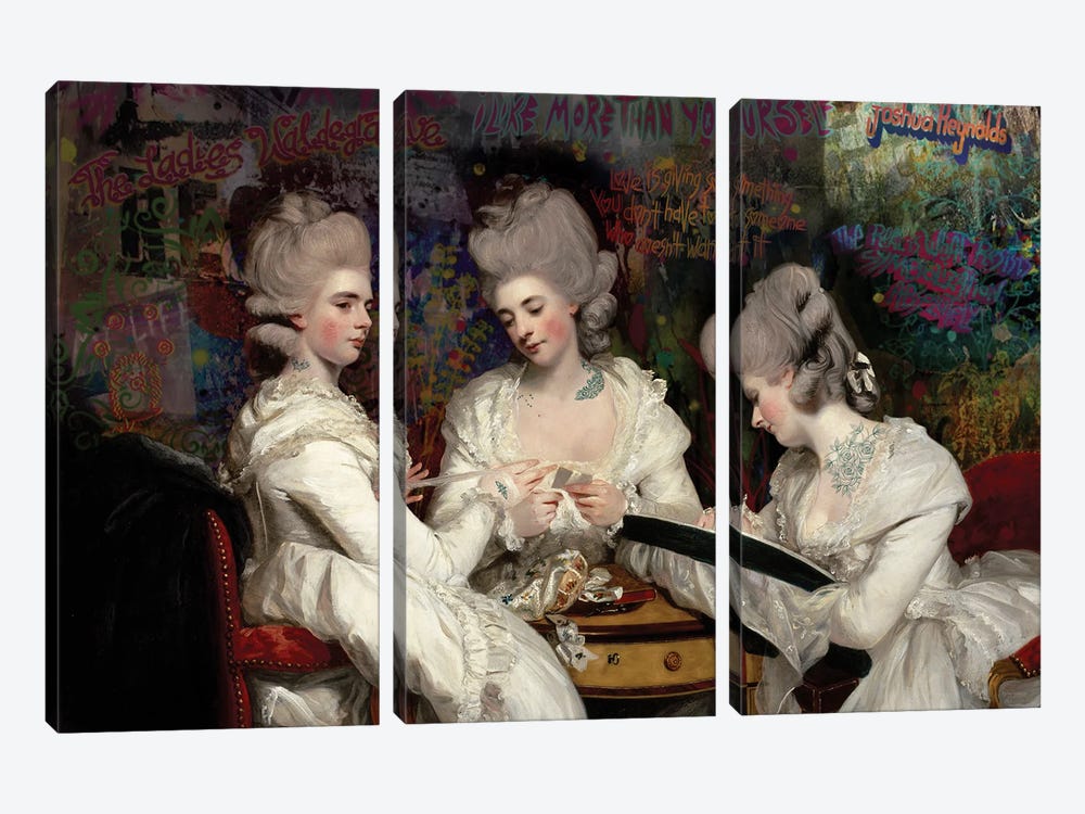 The Ladies Waldegrave by Wilhem von Kalisz 3-piece Canvas Art Print