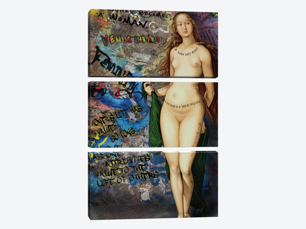 One Is Not Born But Rather Become A Woman by Wilhem von Kalisz 3-piece Canvas Art