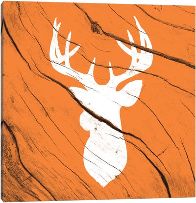 Hunting Deer Canvas Art Print - Weathered Woodblocks