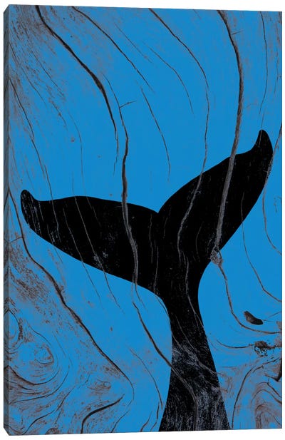 Emerging Underwater Canvas Art Print - Whale Art