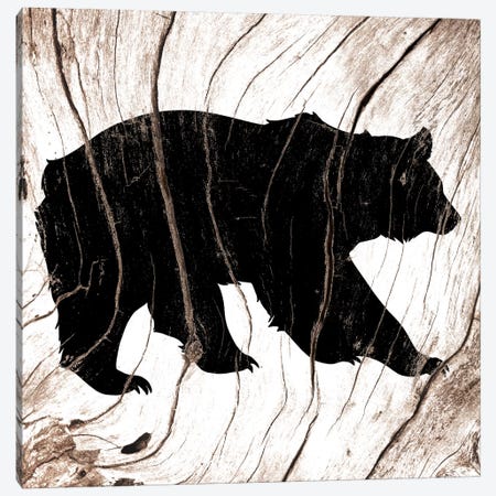 Black Bear Canvas Print #WWB4} by 5by5collective Art Print