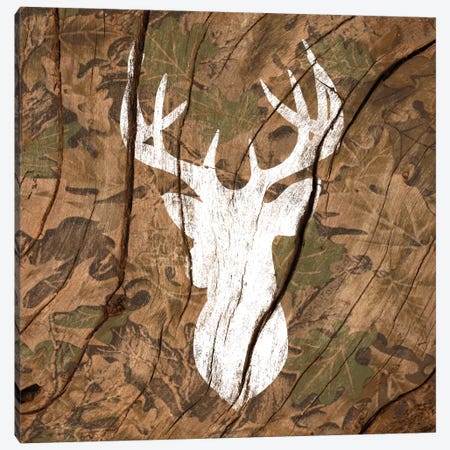 Camouflage Deer Canvas Print #WWB5} by 5by5collective Art Print