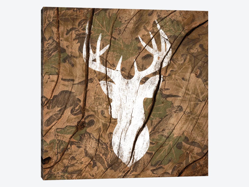 Camouflage Deer by 5by5collective 1-piece Canvas Art