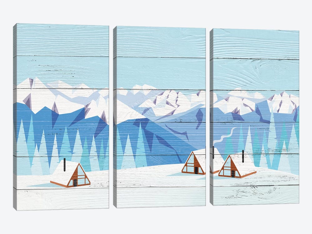 Arctic Gathering by 5by5collective 3-piece Canvas Print