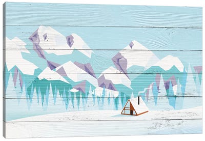 Pikes Peak Canvas Art Print - Winter Wonderland