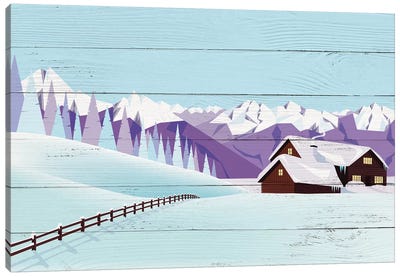 Weekend Getaway Canvas Art Print - Snowy Mountain Art