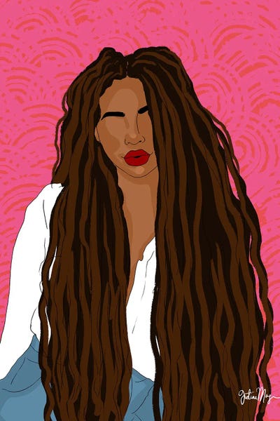 Happy Locs by Winnie Weston canvas print