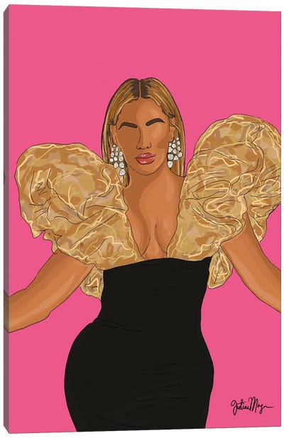 Golden Canvas Art Print - Beyoncé
