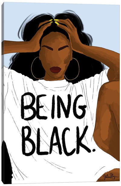 Being Black Canvas Art Print - Winnie Weston
