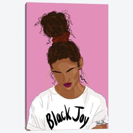 Black Joy Canvas Print #WWS50} by Winnie Weston Canvas Art Print