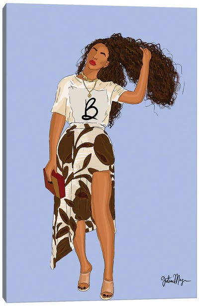 Bey In Ankara Canvas Art Print - Beyoncé