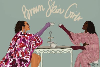 Brown Skin Girls by Winnie Weston framed wall art