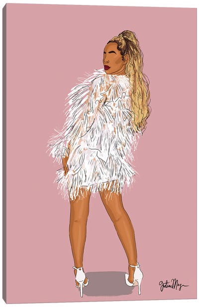 All White Affair Canvas Art Print - Beyoncé