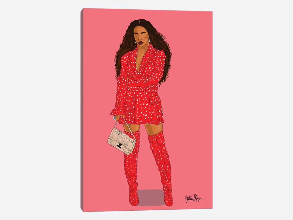 Lady In Red by Winnie Weston 1-piece Canvas Wall Art