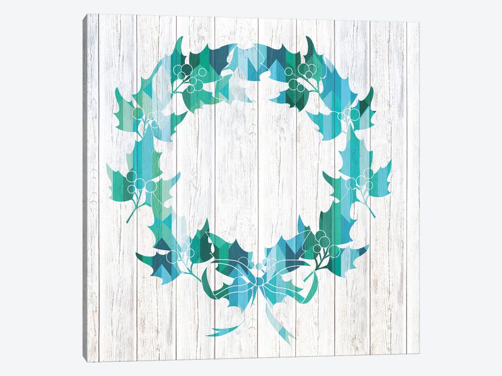 Wreath Of Holly by 5by5collective 1-piece Canvas Art
