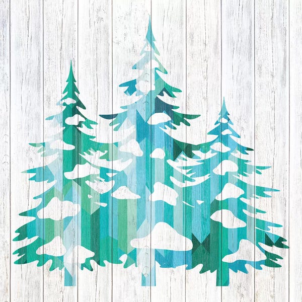 Evergreen Trees: Snowfall Pines by 5by5collective