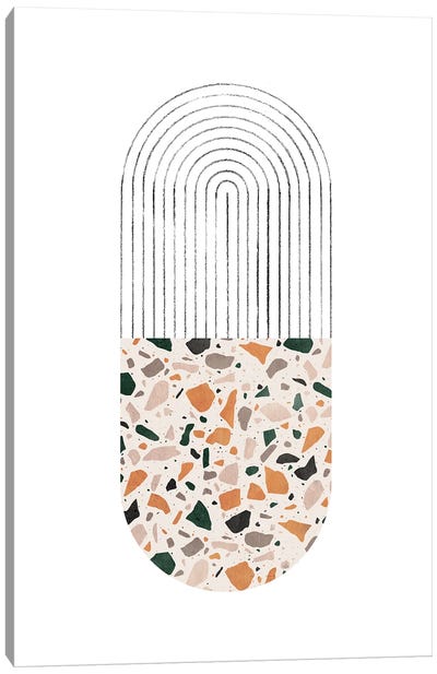 Terrazzo Arch Canvas Art Print - Ahead of the Curve