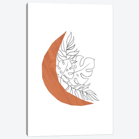 Floral Crescent Canvas Print #WWY103} by Whales Way Canvas Art