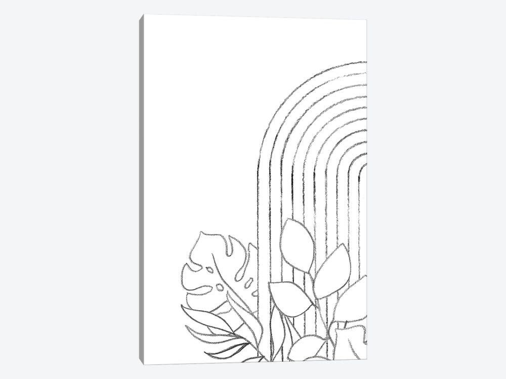 Botanical Line Art by Whales Way 1-piece Canvas Wall Art