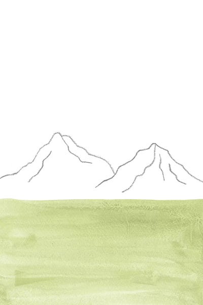 Minimal Green Landscape by Whales Way canvas print