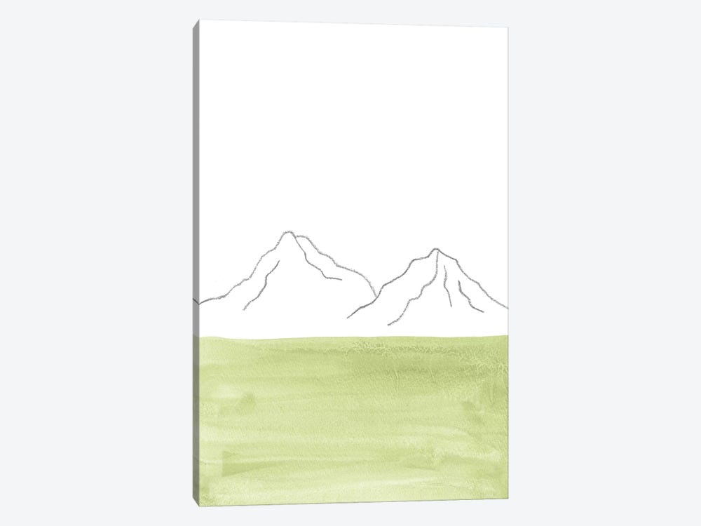 Minimal Green Landscape by Whales Way 1-piece Art Print