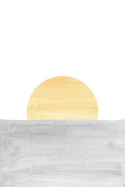 Gray And Yellow Sunset