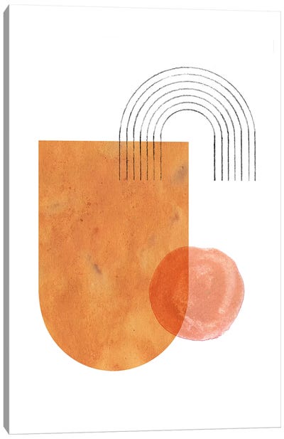 Burnt Orange Abstract Canvas Art Print - Ahead of the Curve