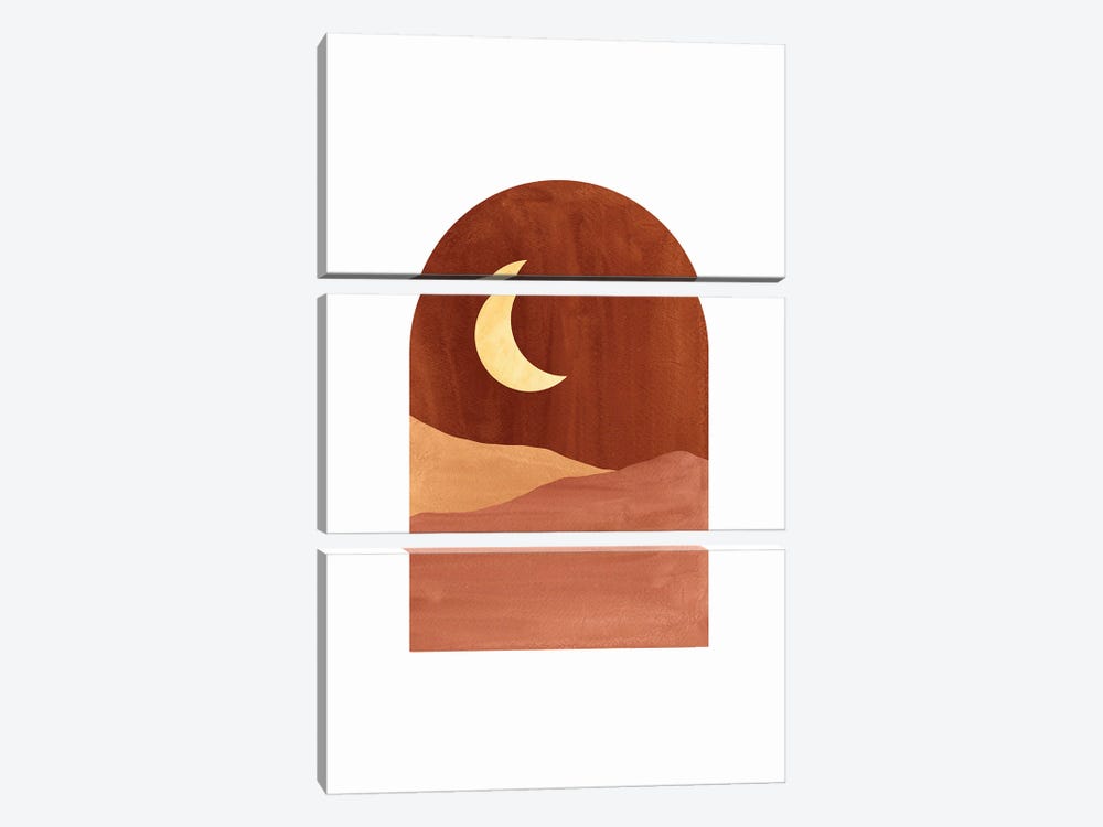 Terracotta Night by Whales Way 3-piece Canvas Print