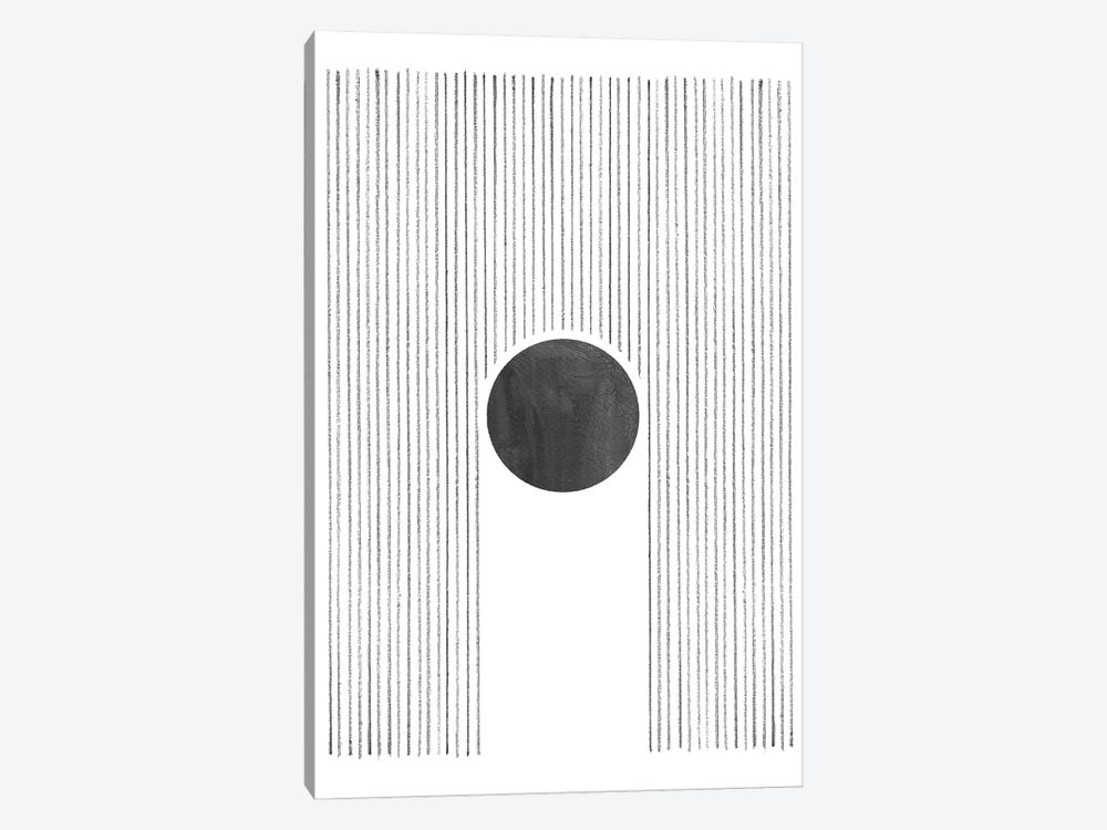 Lines And Black Sun by Whales Way 1-piece Canvas Print
