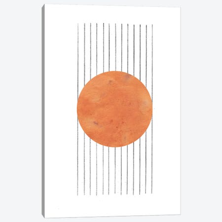 Burnt Orange Abstract Canvas Print #WWY11} by Whales Way Art Print