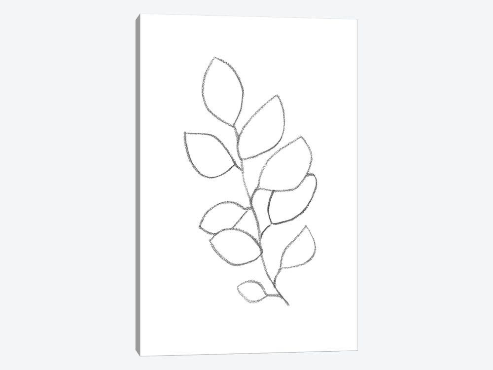 Line Art Plant II by Whales Way 1-piece Canvas Artwork