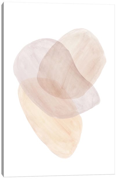 Soft Pastel Tone Abstract Shapes Canvas Art Print - Whales Way