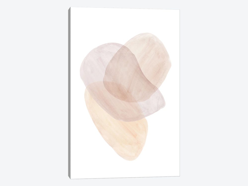 Soft Pastel Tone Abstract Shapes by Whales Way 1-piece Canvas Print
